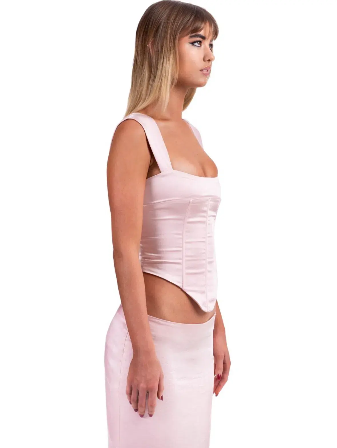 I am Delilah Valerie Corset & Maxi Skirt Set in Petal Pink Size S / AU 8 - Image 2