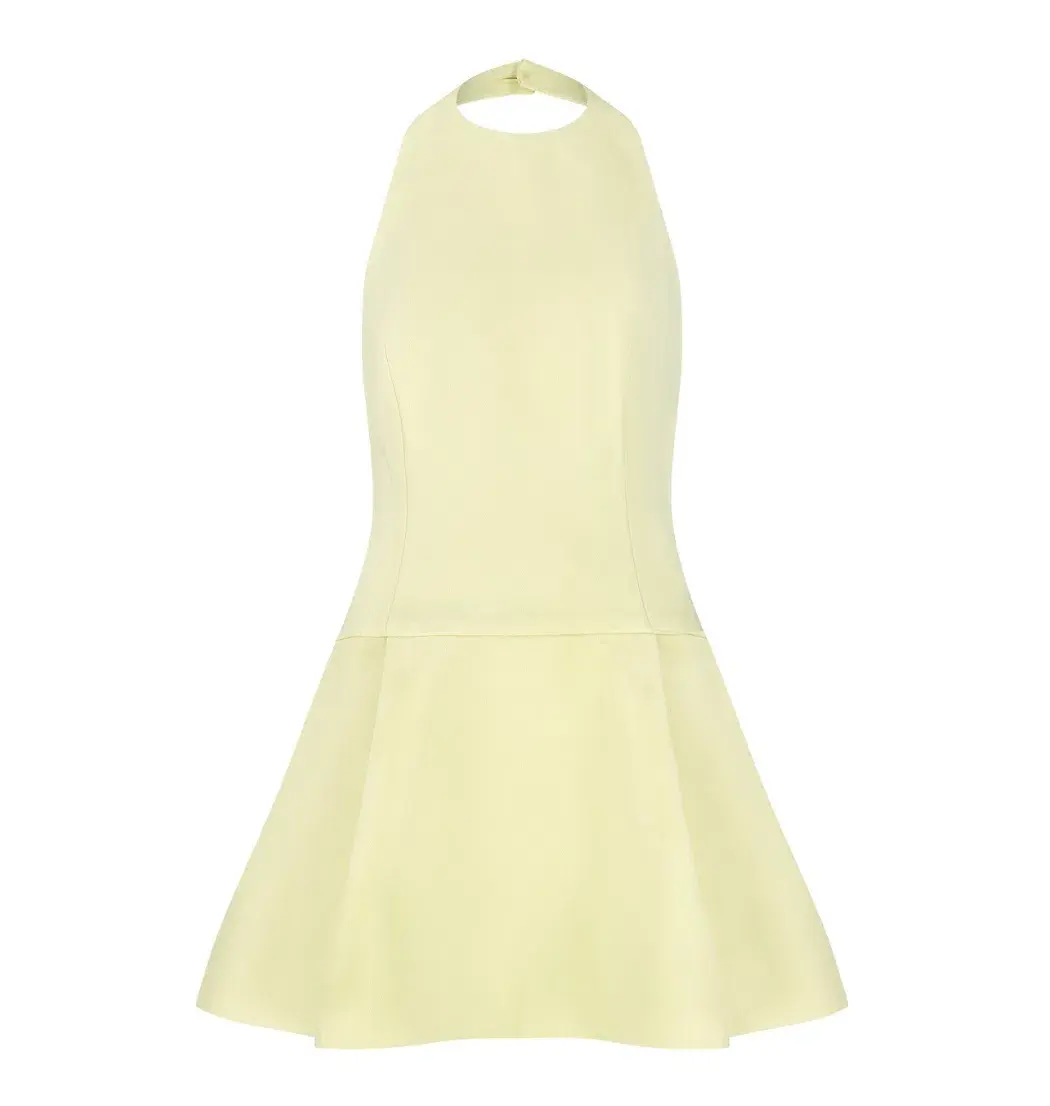 Odd Muse The Ultimate Muse Dropped Hem Mini Dress Lime Cream Size 10 - Image 4