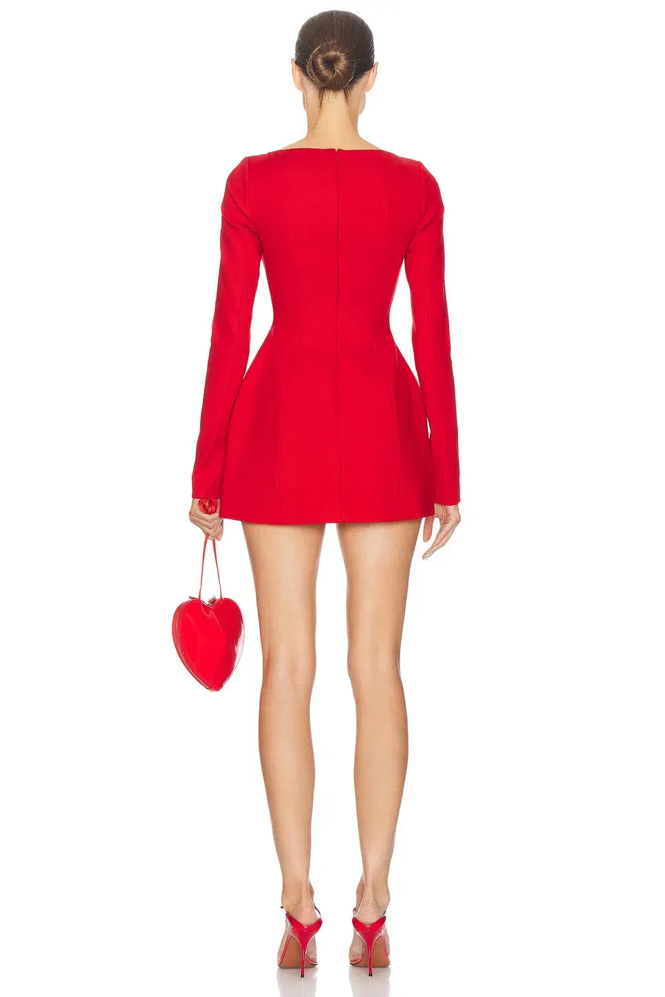 Helsa The Parasol Mini Dress in Lipstick Red Size XXS / AU 4 - Image 7