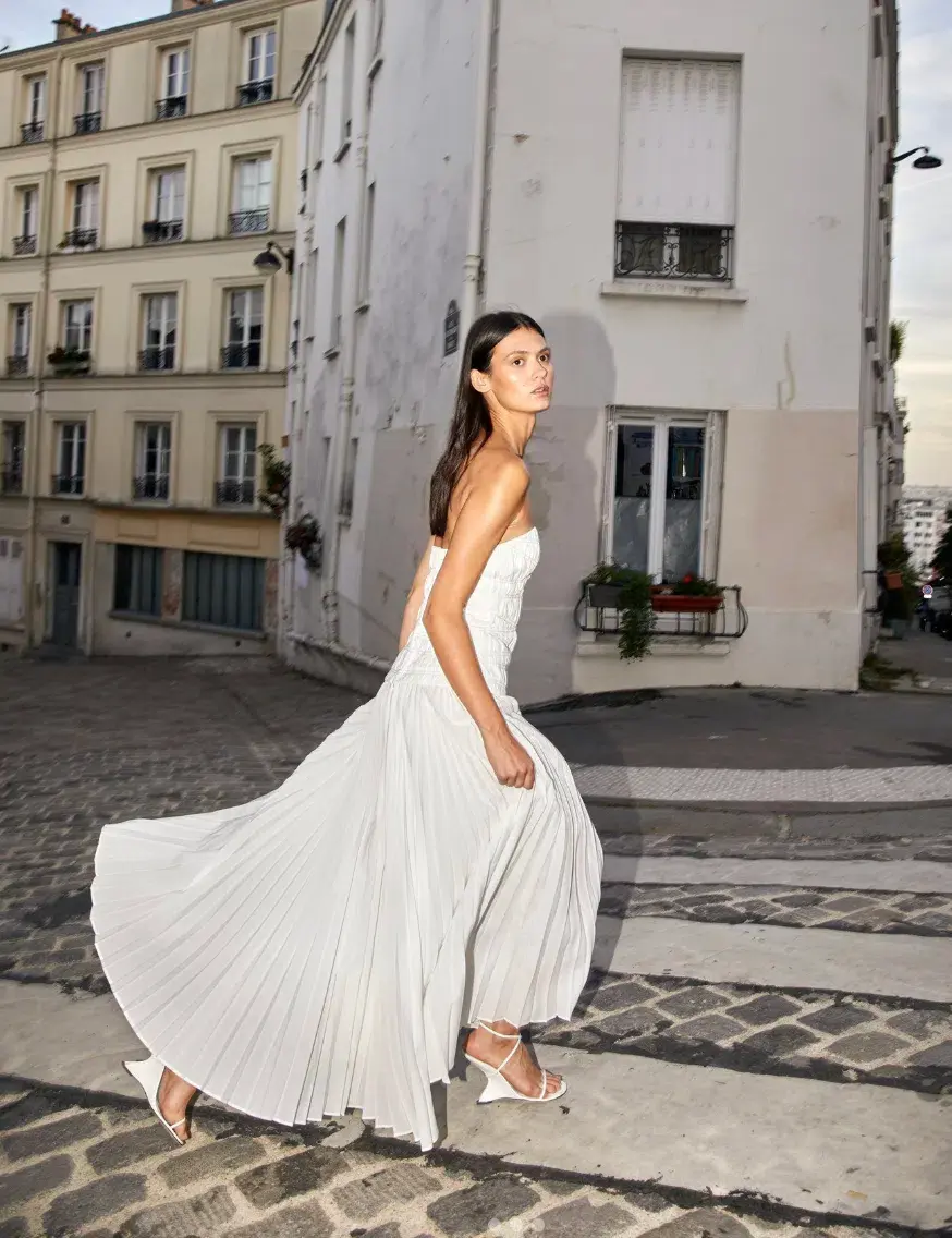 Acler Bristol Midi Dress in Ivory White Size S / AU 8 - Image 1
