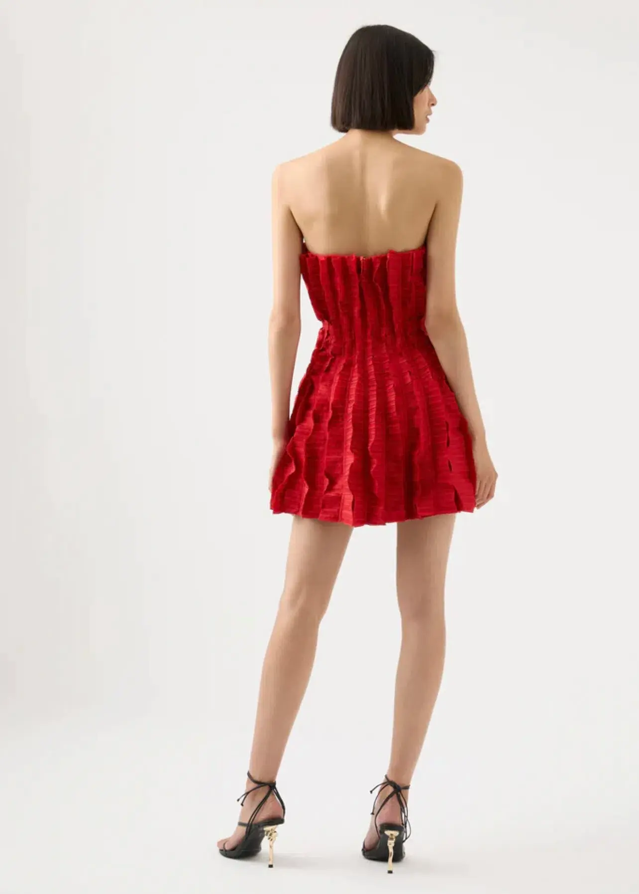 Aje Hybrid Sleeveless Mini Dress Red Size 8 - Image 3