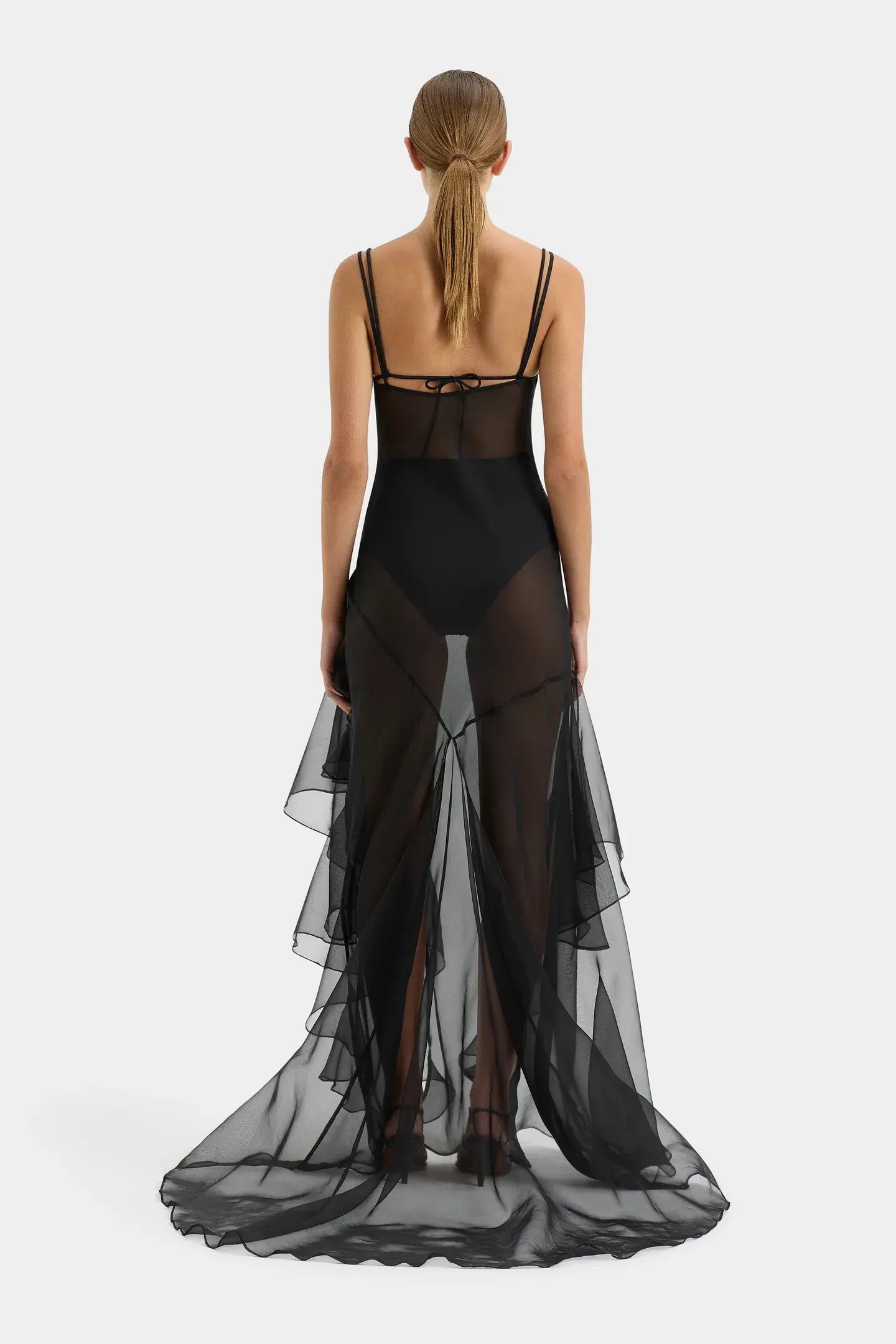 Sir the Label Sage Flounce Gown Black Size 1 / AU 8 - Image 3