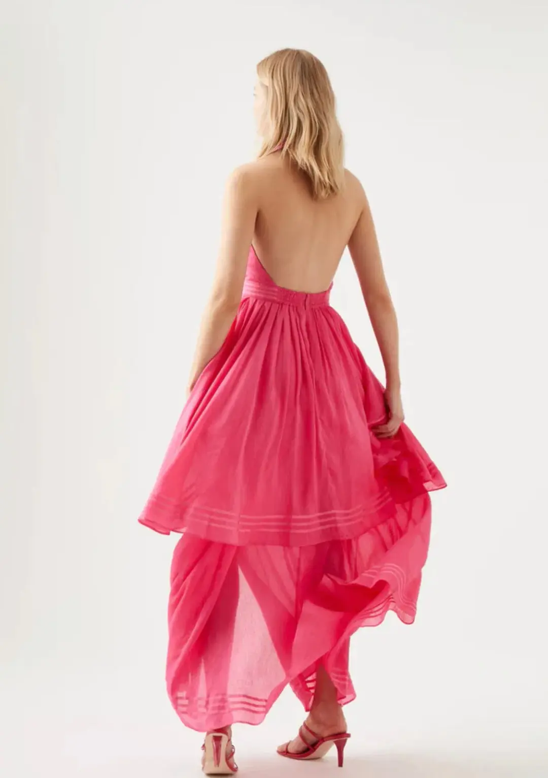 Aje Sienna Maxi Dress Pink Size 6 for rent on The Volte - main image