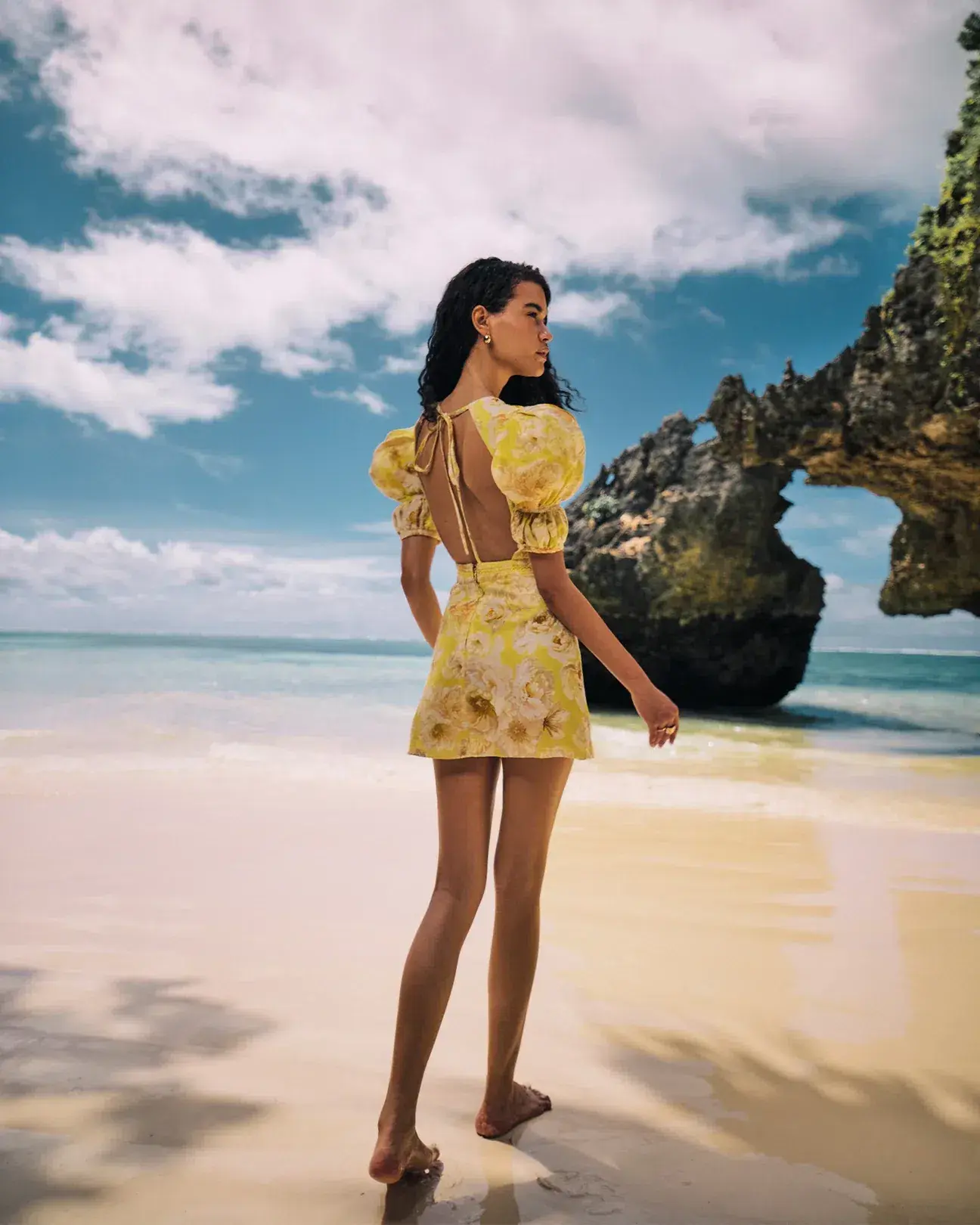 Yvon Oillets Dress Yellow Size S/Au 6  - Image 4