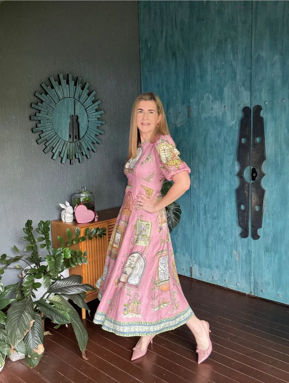 Alemais Monte Midi Dress Pink Size 10 - Image 1