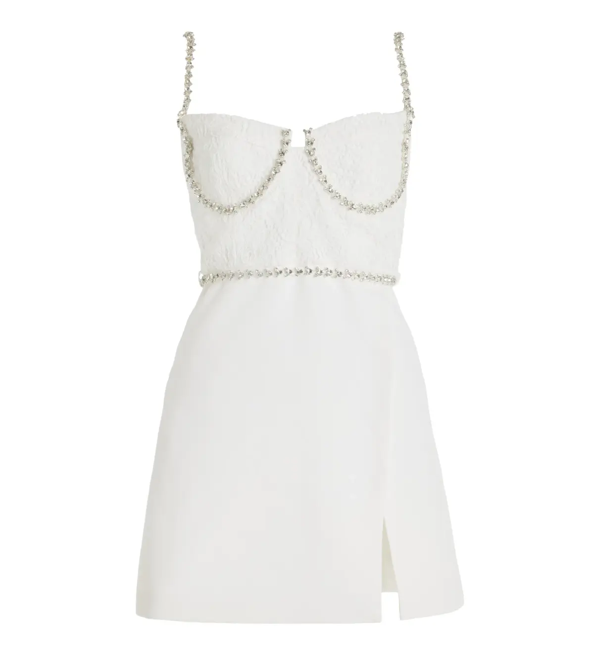 Self Portrait Cord Lace Mini Dress White Size UK 8 / AU 8 - Image 4