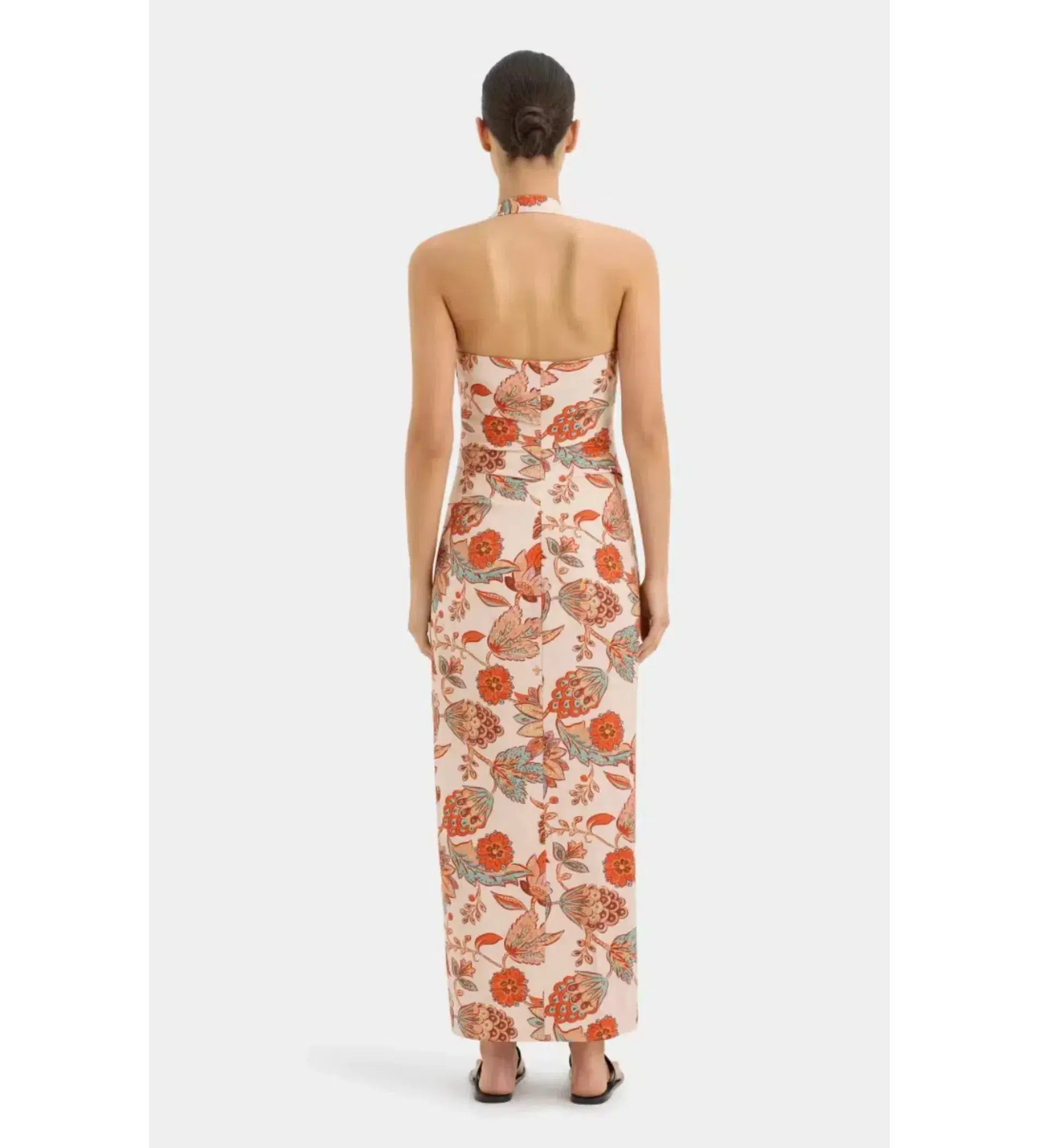 Sir the Label Noemi Halter Midi Dress Desert Wildflower Print Size 1 / AU 8 - Image 4
