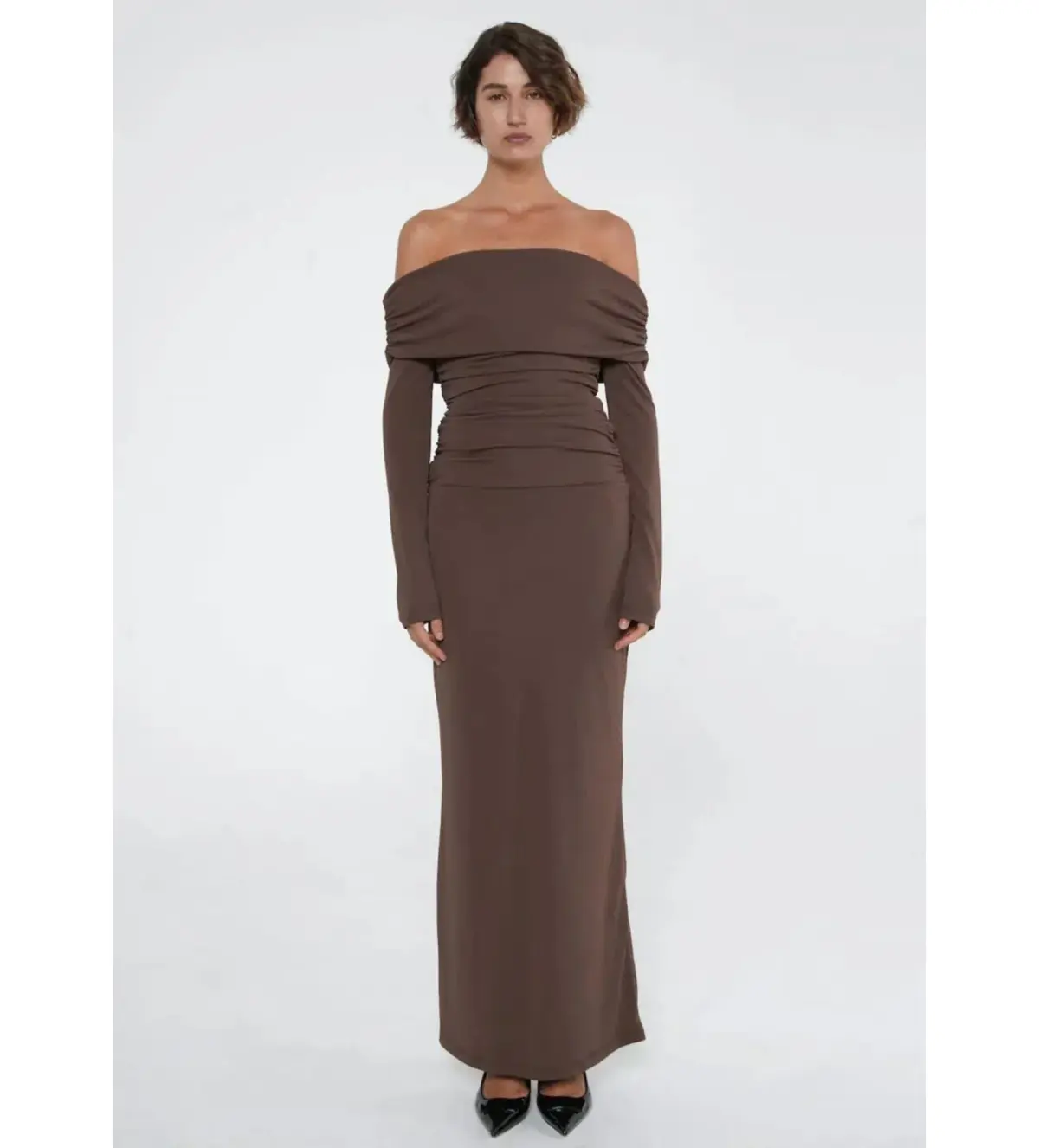 Benni Lorena Maxi Dress Ash Brown Size S / AU 8  - Image 2