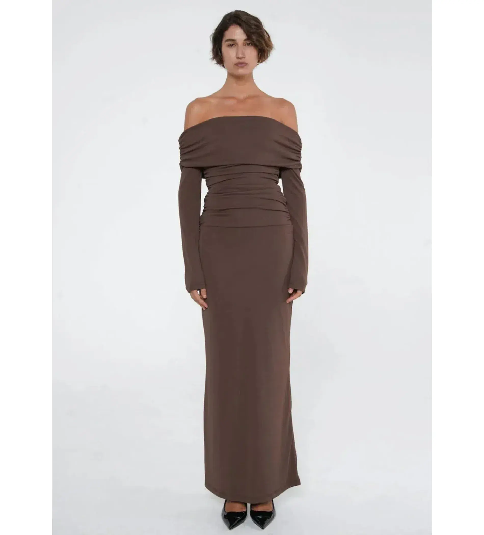 Benni Lorena Maxi Dress Ash Brown Size S / AU 8  - Image 2