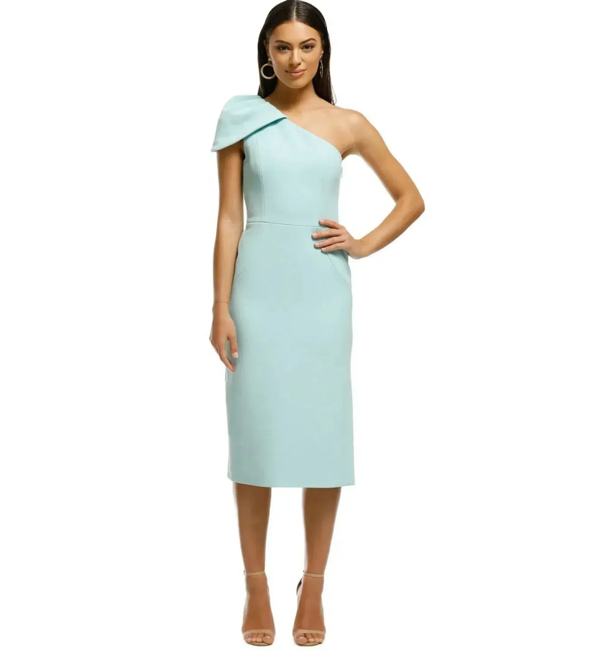 Rebecca Vallance Carline One Shoulder Dress Blue Size AU 8 - Image 1