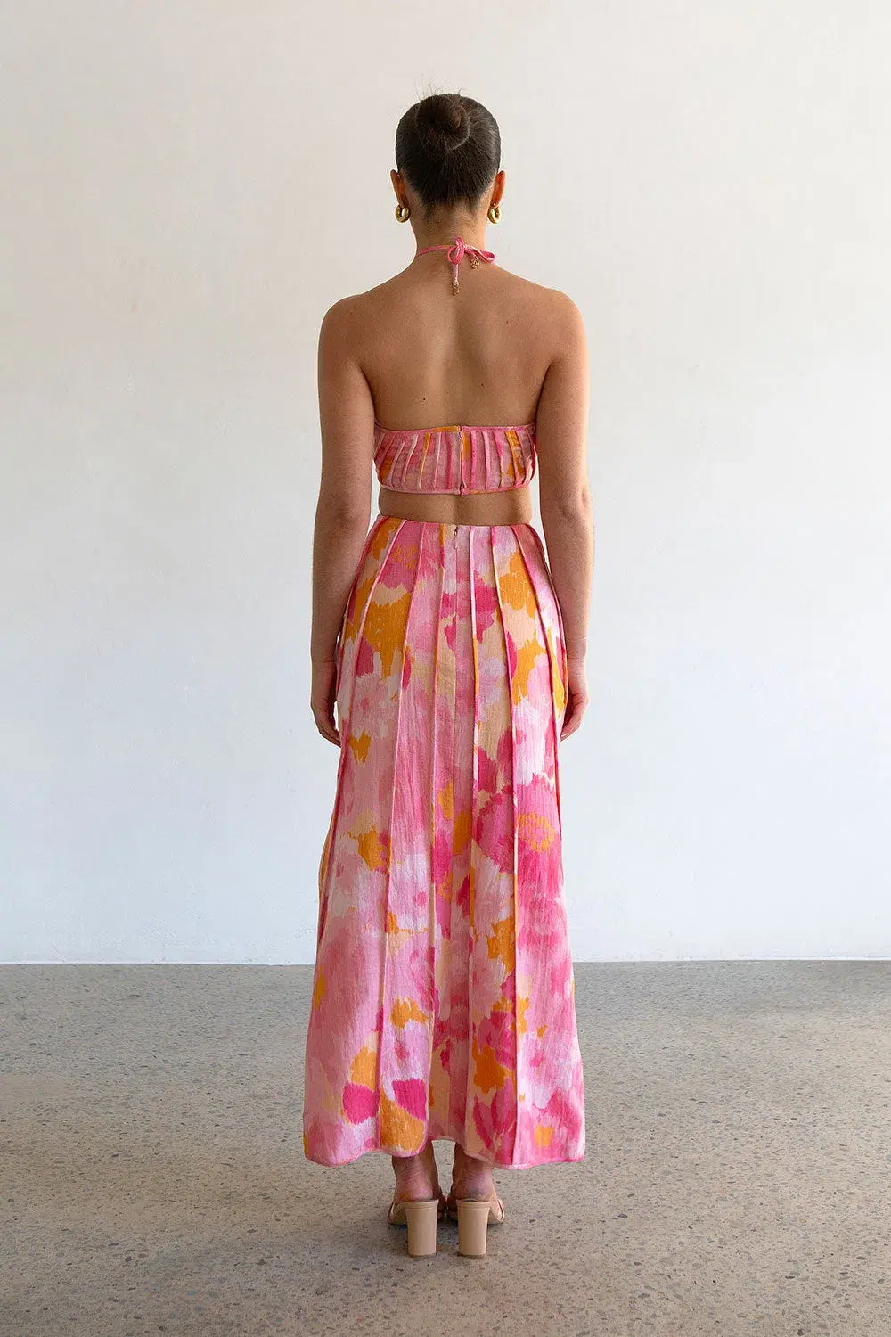 Sabo Skirt Zaco Tallulah Midi Dress Pink Gerbera Size M / AU 10 - Image 2