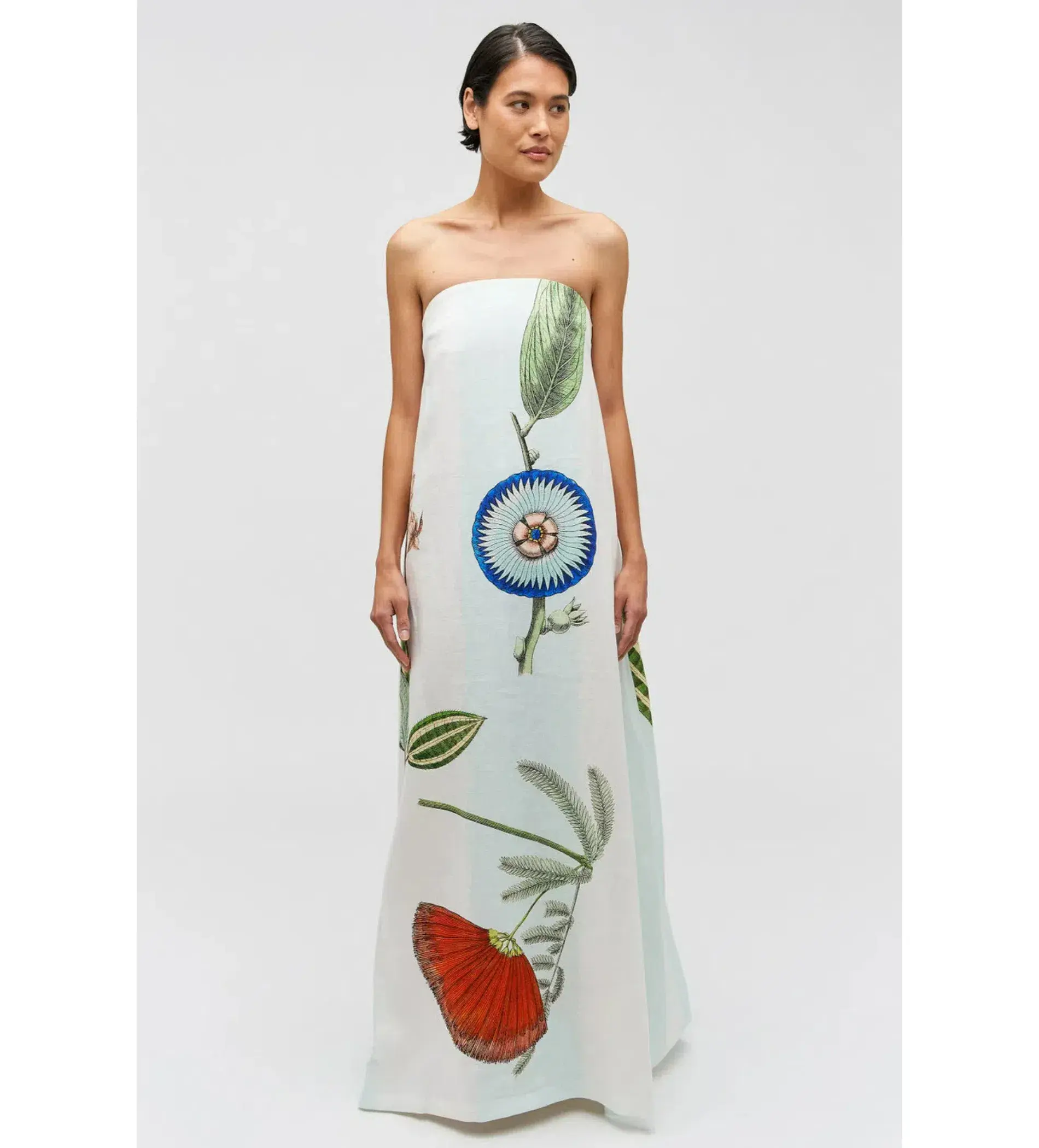 Oroton Grand Floral Gown Print Size AU 10 - Image 1