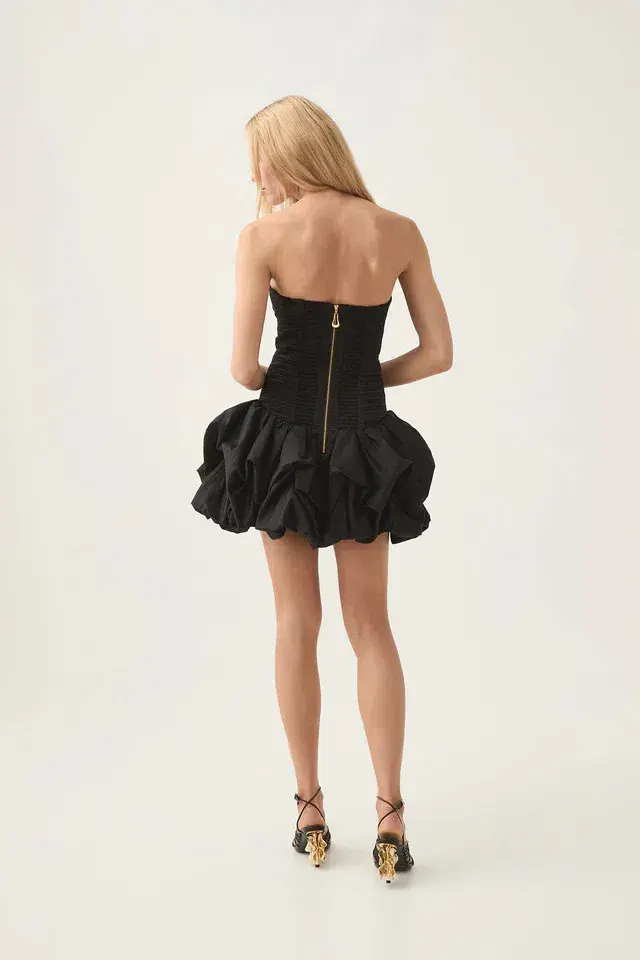 Aje Violette Bubble Hem Mini Dress in Black Size AU 8 - Image 4