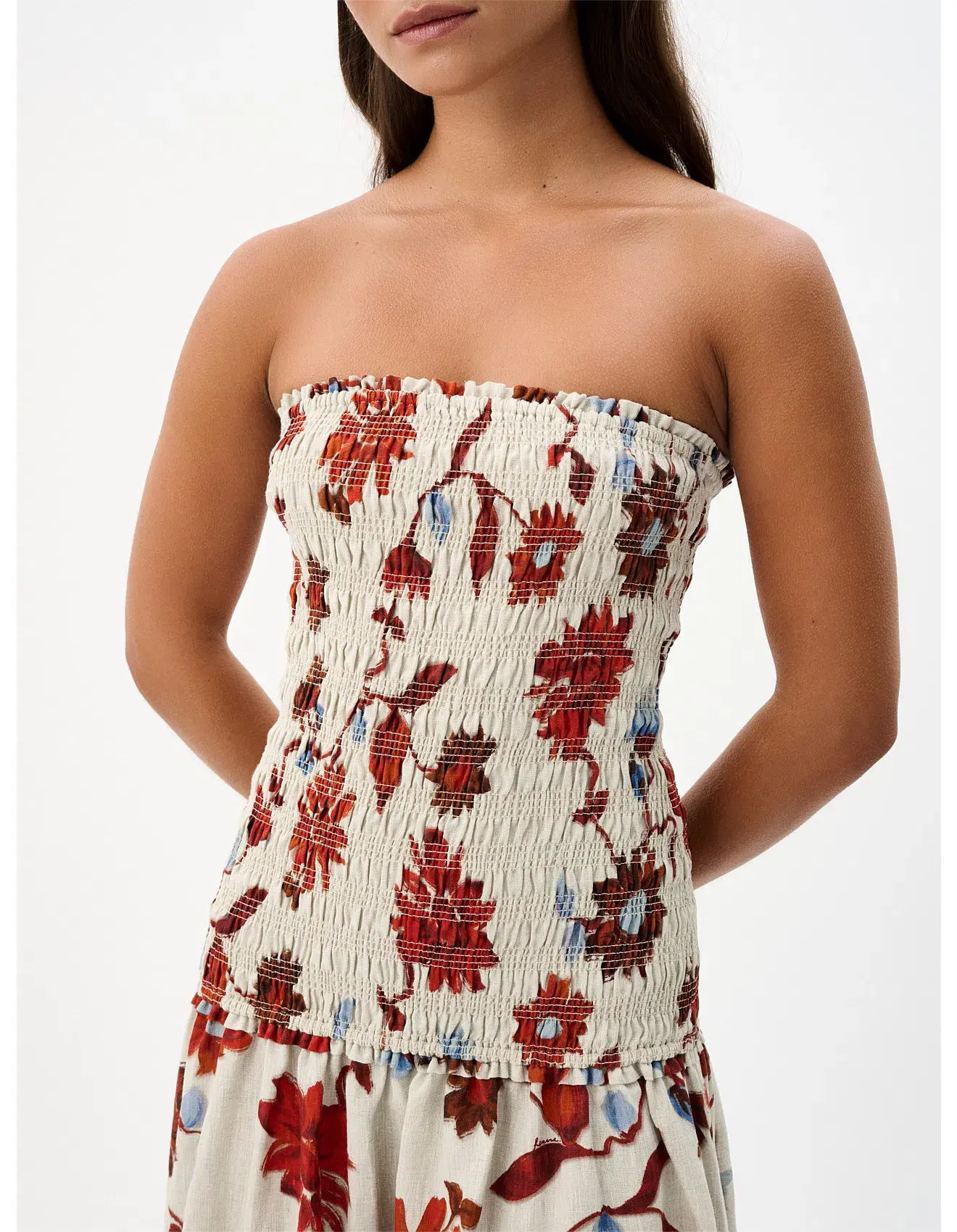 Roame Millie Dress in Cactus Bloom Sand Size 2 / AU 10 - Image 5
