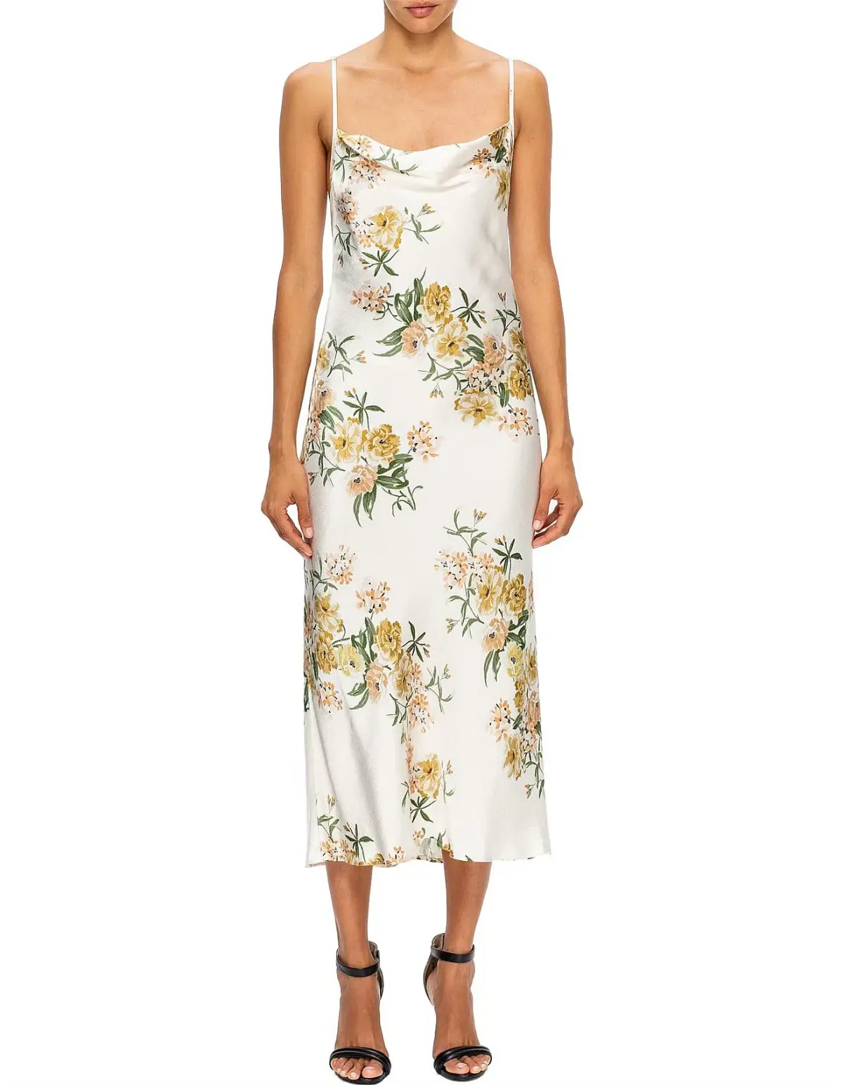 Bec & Bridge Louella Cross Back Midi Dress Floral Size 6 - Image 1