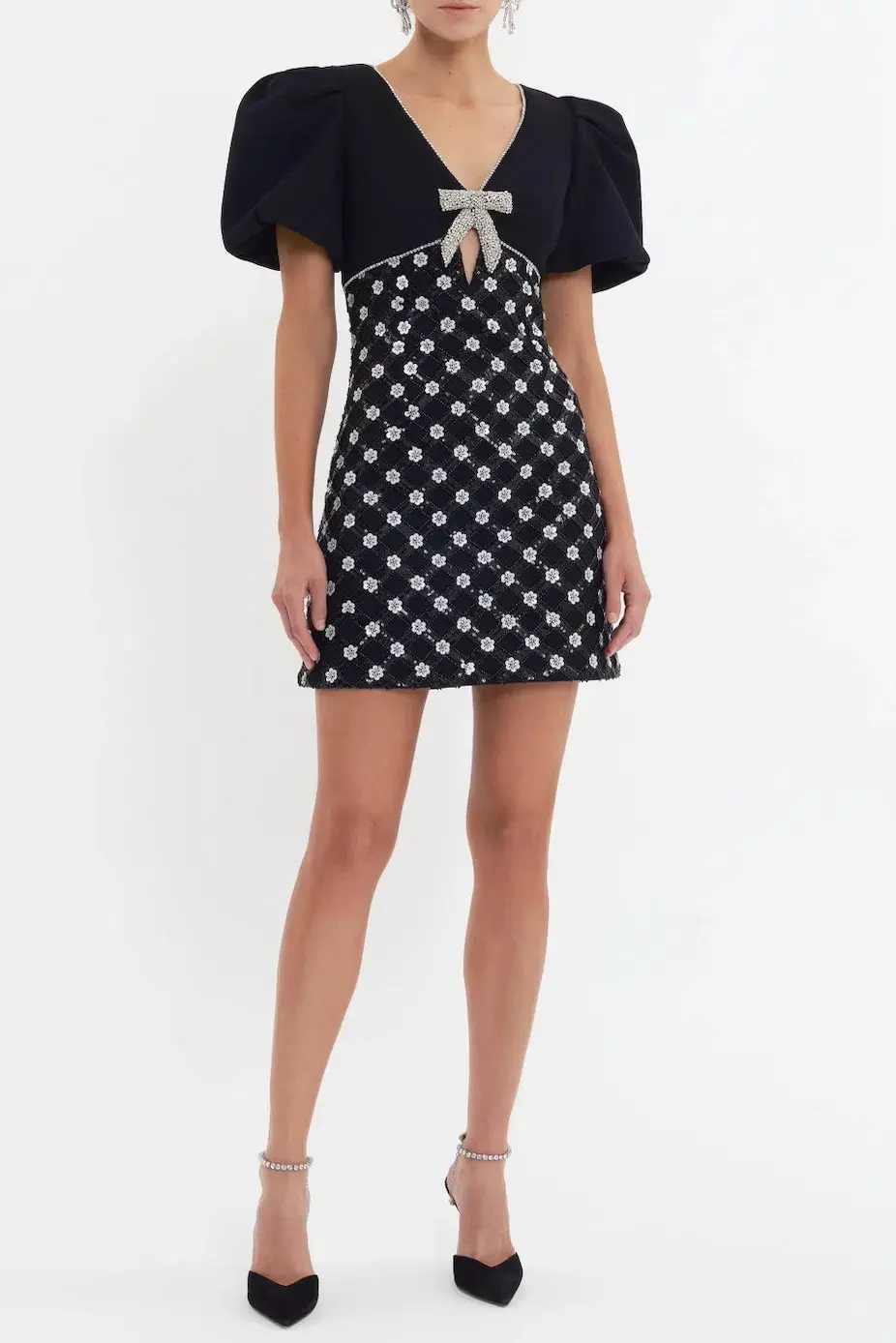 Rebecca Vallance Alivia Short Sleeve Mini Dress Black Size 10 - Image 2
