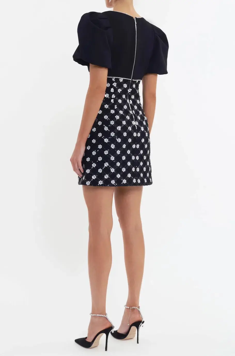 Rebecca Vallance Alivia Short Sleeve Mini Dress Black Size 10 - Image 3