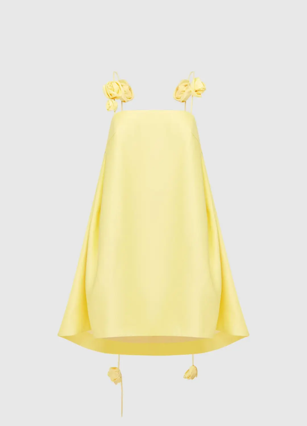 Leo Lin Fiona Rose Mini Dress Sorbet Yellow Size 12 for rent on The Volte - main image