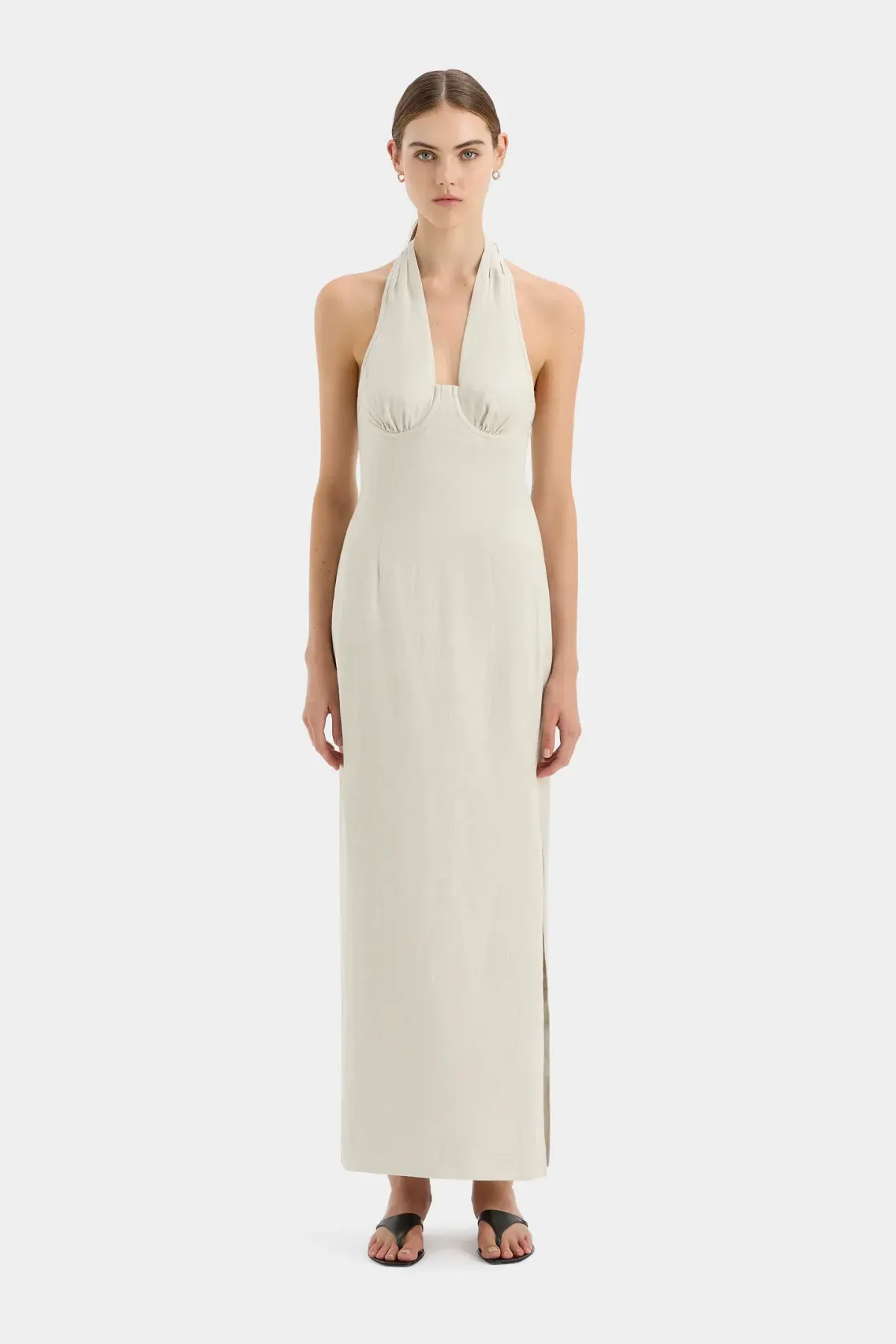 Sir the Label Affogato Halter Dress Ecru Size 12 - Image 1