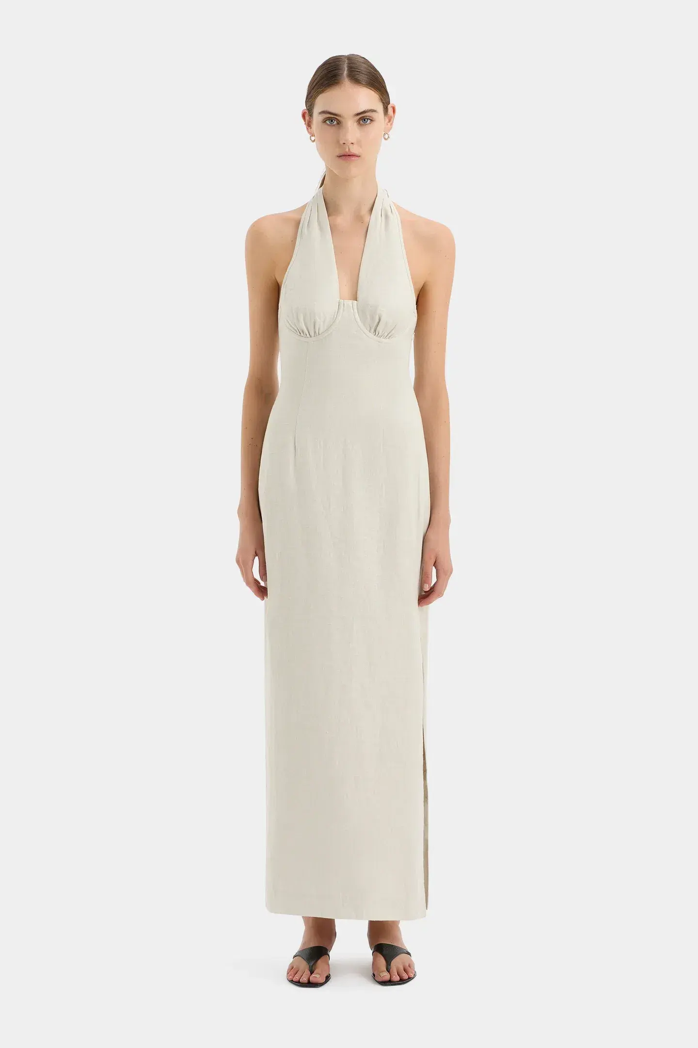 Sir the Label Affogato Halter Dress Ecru Size 12 - Image 1