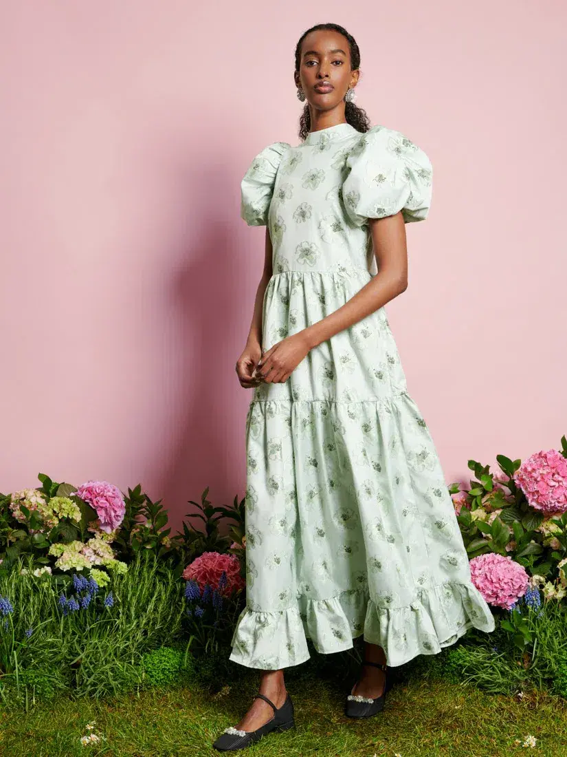 Sister Jane Dream Willow Floral Maxi Dress Sage Green Size S / AU 8 - Image 1
