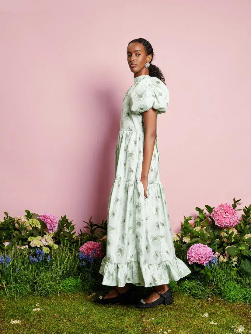 Sister Jane Dream Willow Floral Maxi Dress Sage Green Size S / AU 8 for rent on The Volte - main image