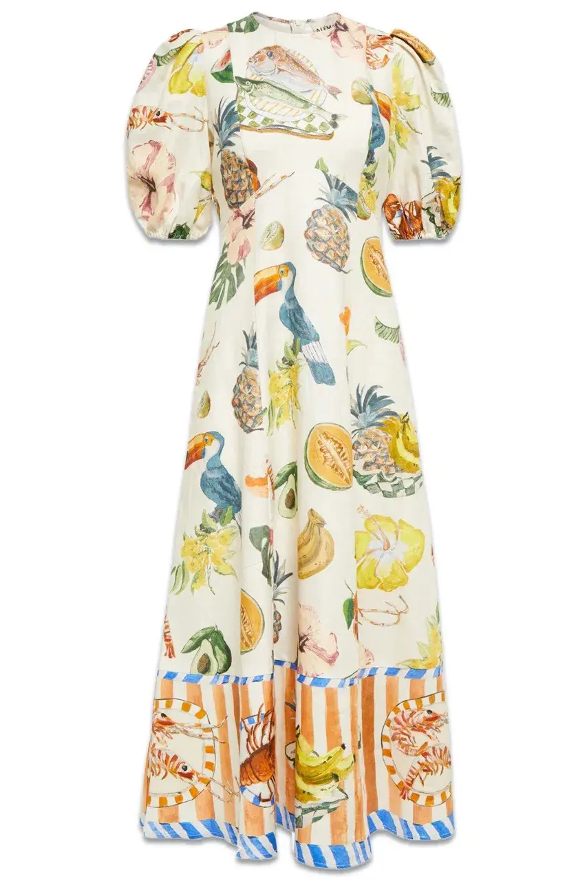Alemais Theo Midi Dress Multi Size 12 AU - Image 21