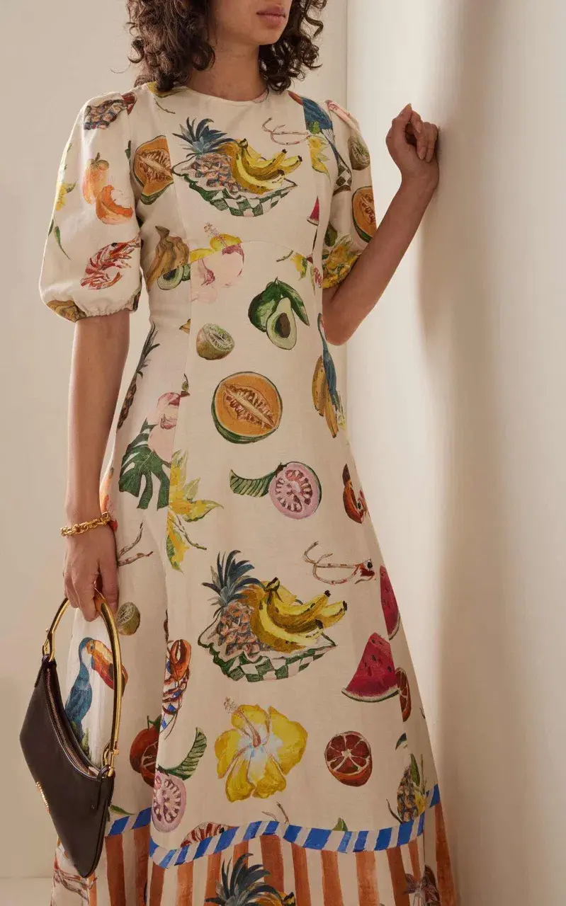 Alemais Theo Midi Dress Multi Size 12 AU - Image 2