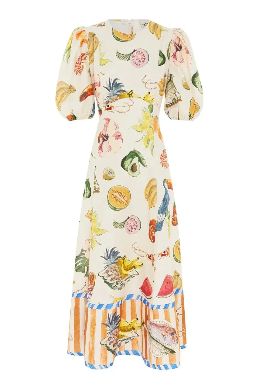 Alemais Theo Midi Dress Multi Size 12 AU - Image 26