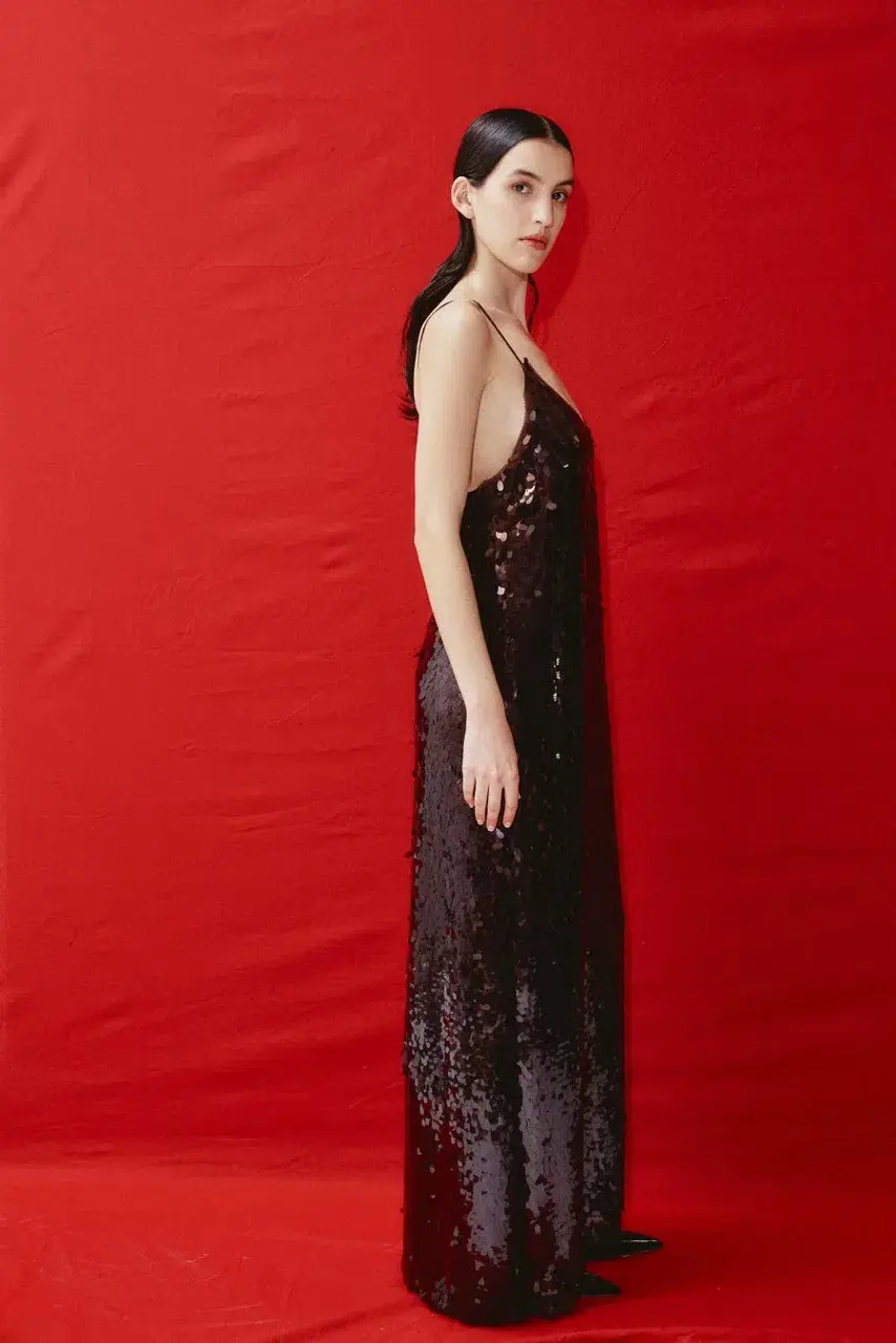 Alemais Geanie Sequin Gown Chocolate Brown Size 8 AU - Image 17