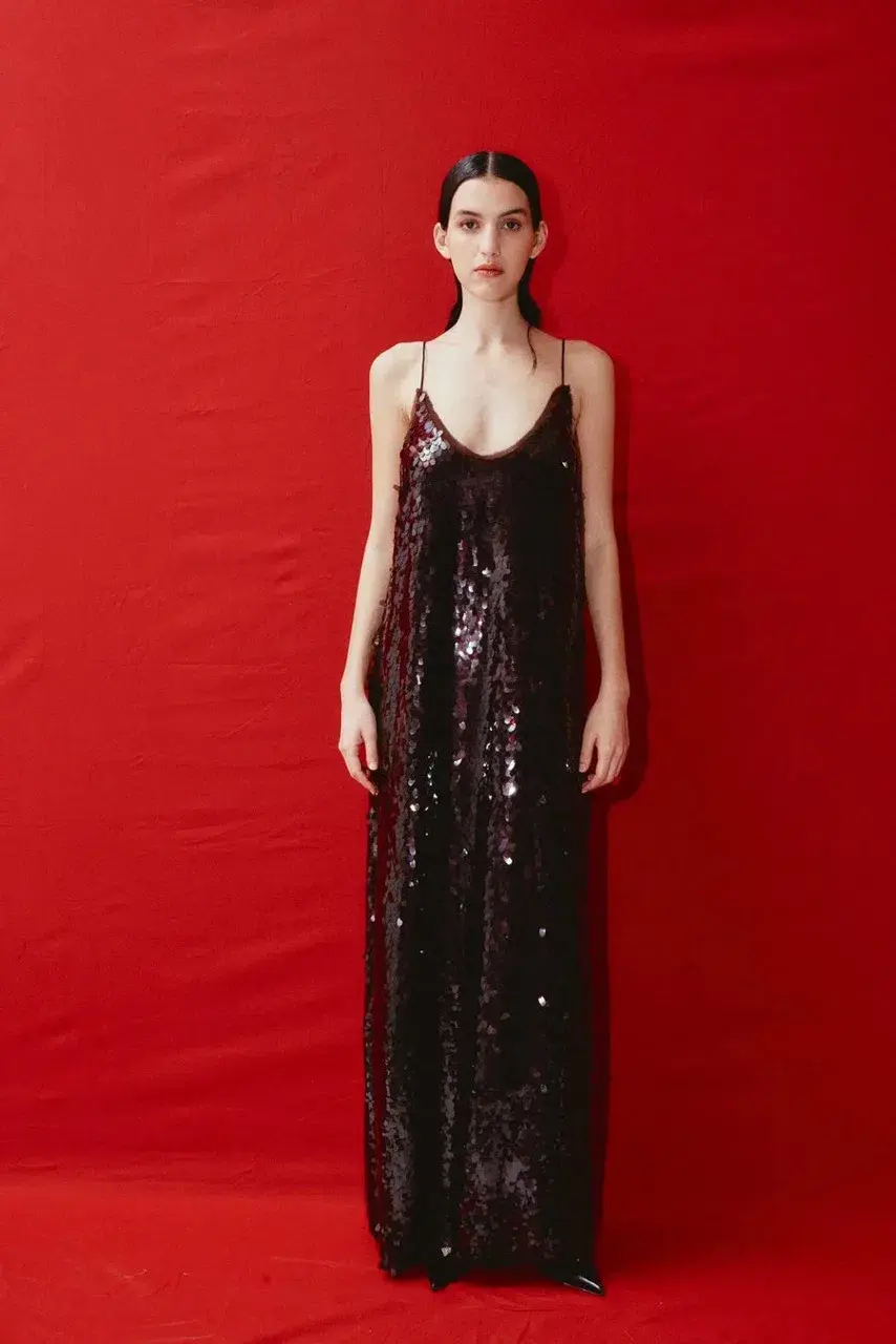 Alemais Geanie Sequin Gown Chocolate Brown Size 8 AU - Image 14