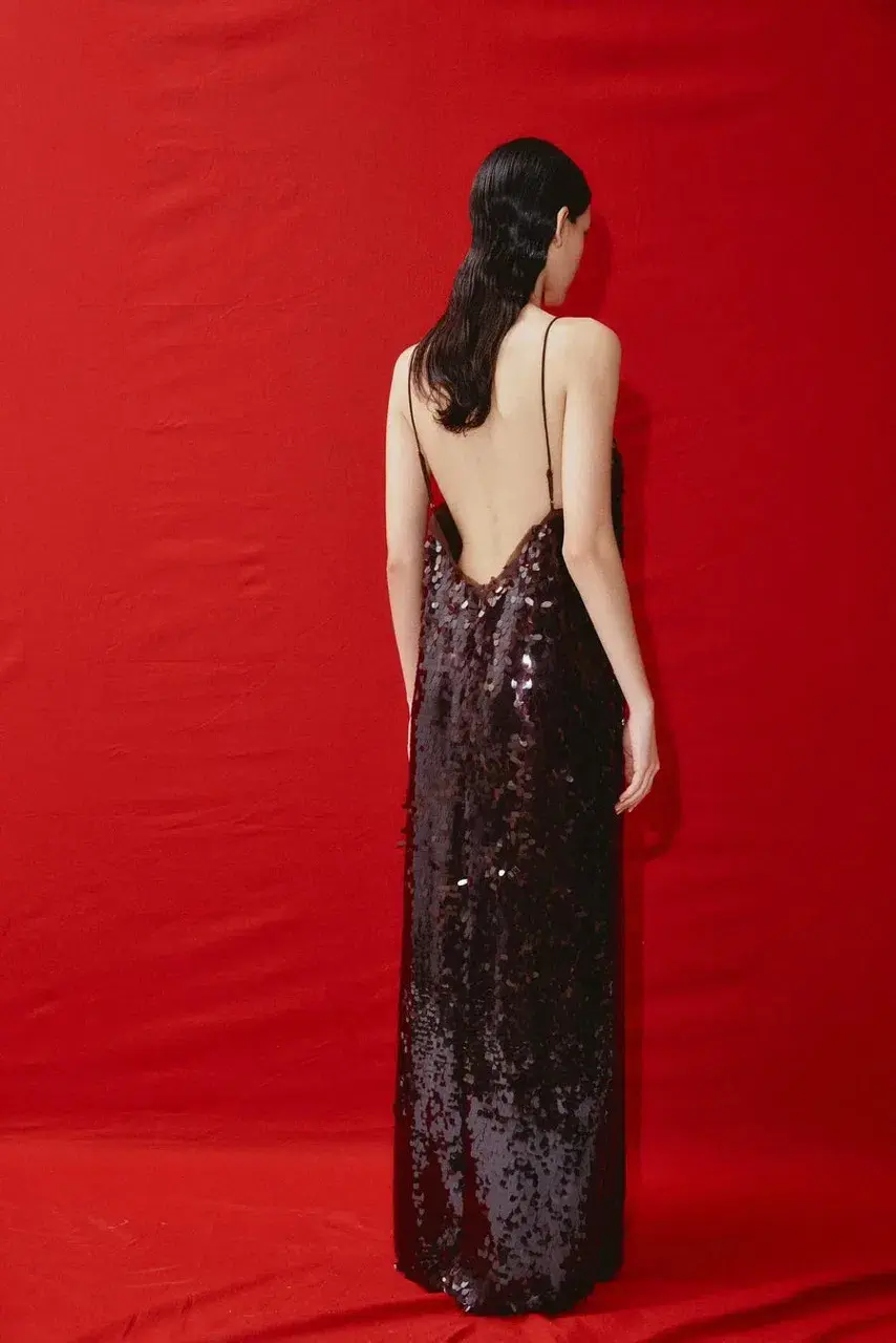 Alemais Geanie Sequin Gown Chocolate Brown Size 8 AU - Image 15