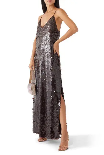 Alemais Geanie Sequin Gown Chocolate Brown Size 8 AU - Image 20