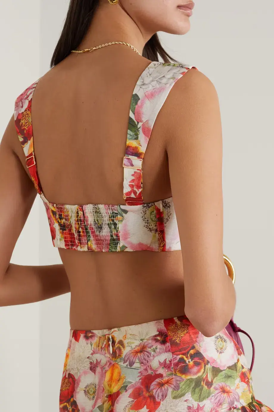 Zimmermann Wonderland Bralette and Tiered Skirt Set Elka Poppy Ivory Floral Size 1 / AU 10 for rent on The Volte - main image