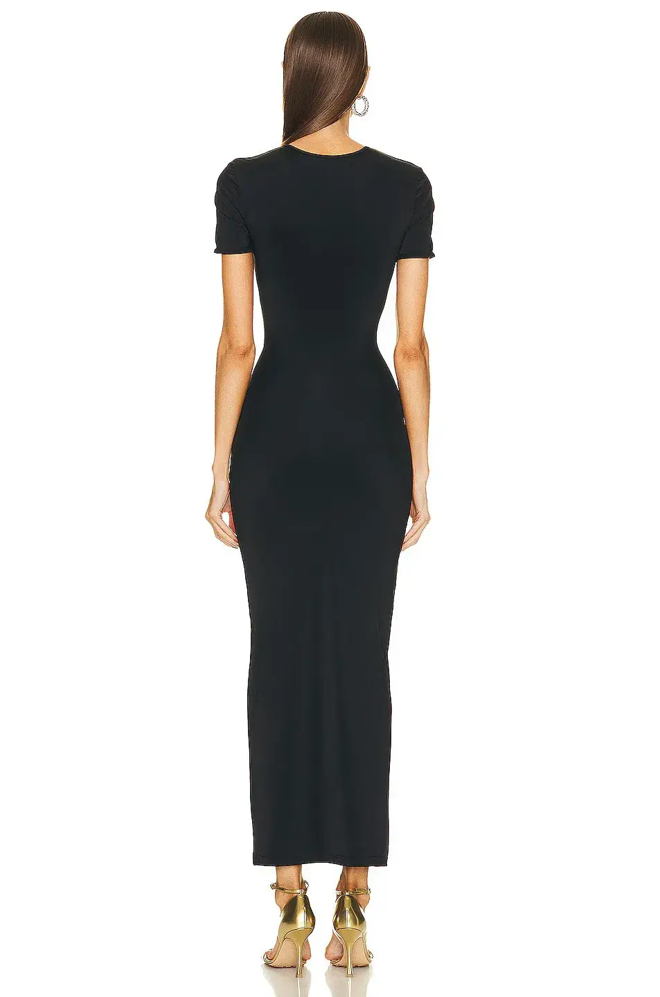 Christopher Esber Pierced Orbit Short Sleeve Midi Dress Black Size 14 - Image 2