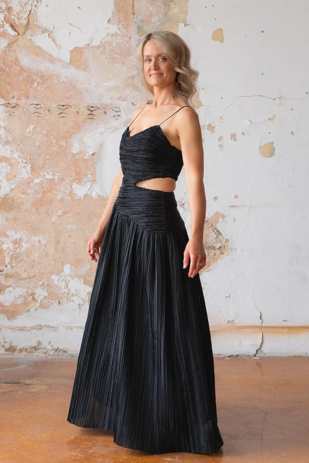 Aje Laurier Wave Maxi Dress Black Size 8 - Image 1