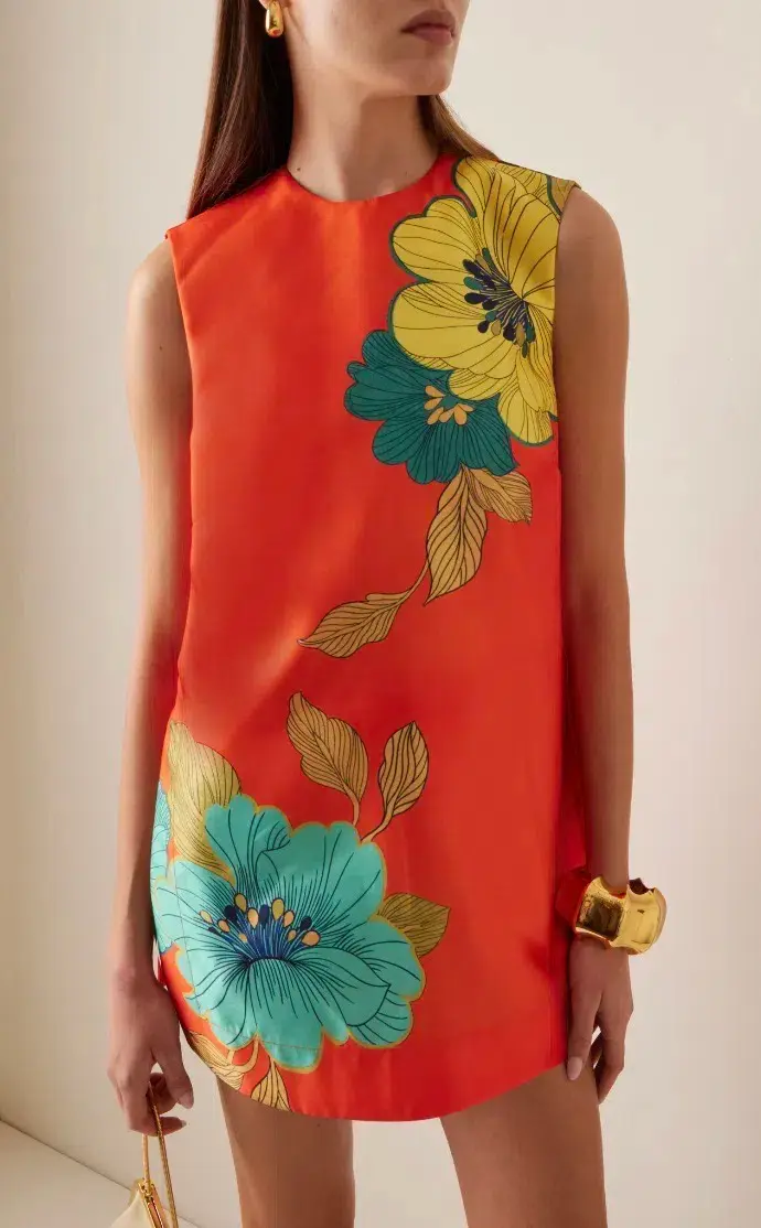 Alemais Piato Mini Dress Marigold Orange Size AU 6 for rent on The Volte - main image