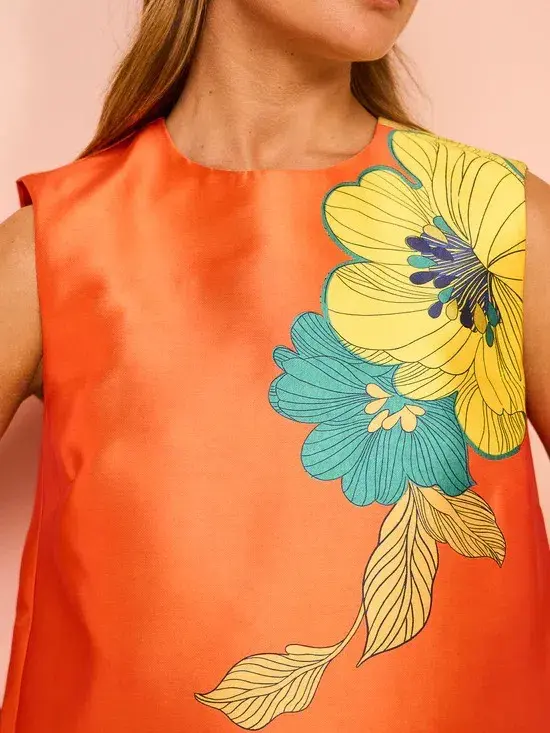 Alemais Piato Mini Dress Marigold Orange Size AU 6 - Image 8