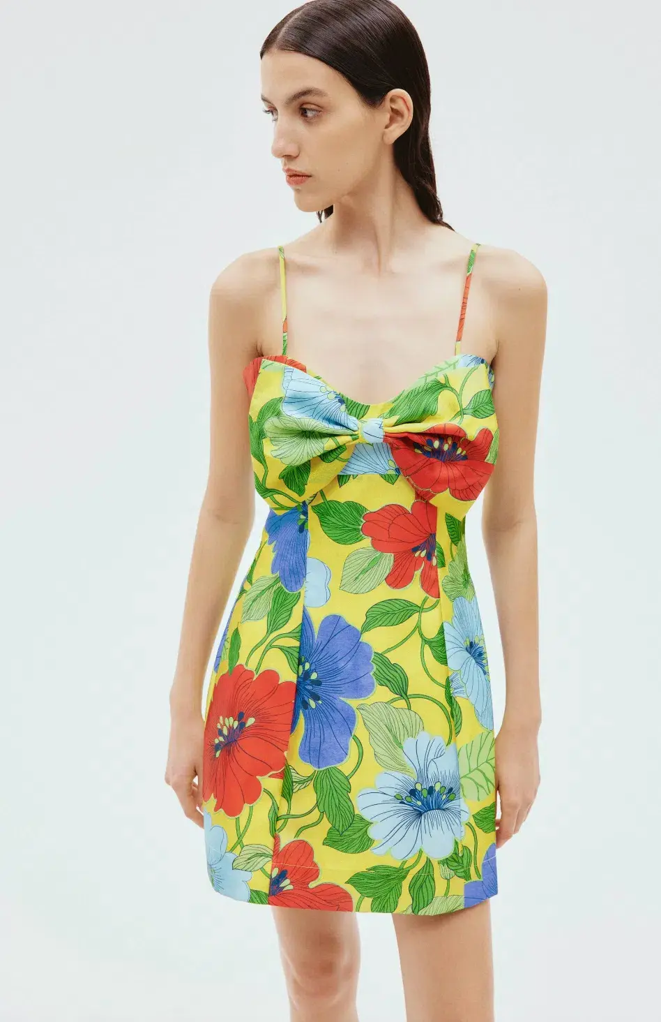 Alemais Verna Bow Mini Dress Floral Size 12 - Image 2
