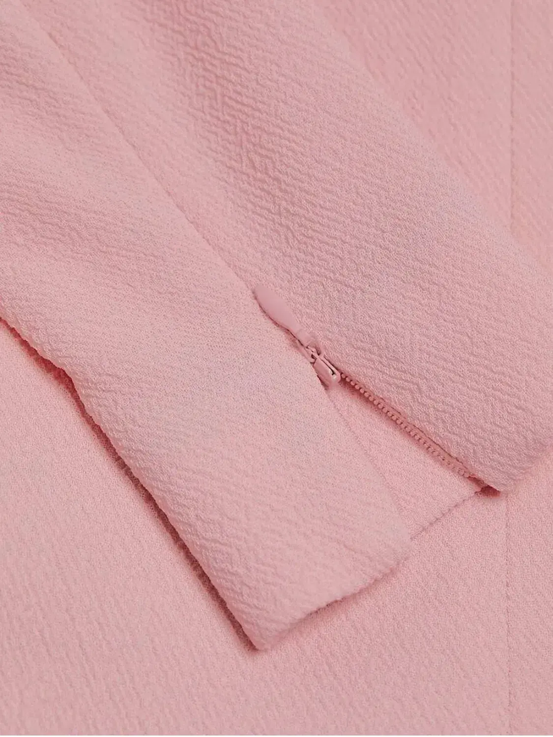 Emilia Wickstead Peony Pink Stella Dress, Size AU 16, Cutout Back Long Sleeve Turtleneck  - Image 6
