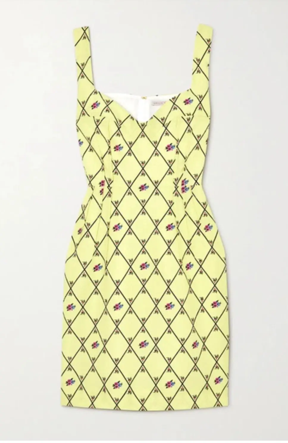 Emilia Wickstead Jude Mini Dress Light Green Printed Size AU 12 - Image 3