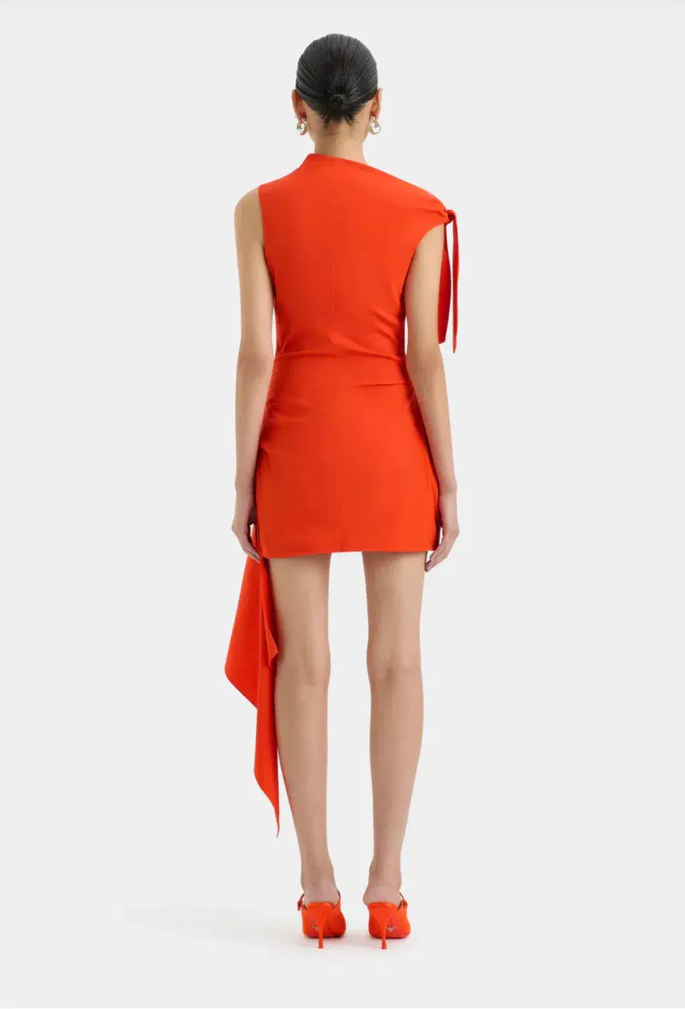 SIR THE LABEL DAHLIA MINI DRESS IN TANGERINE SIZE 3/AU 12 - Image 2