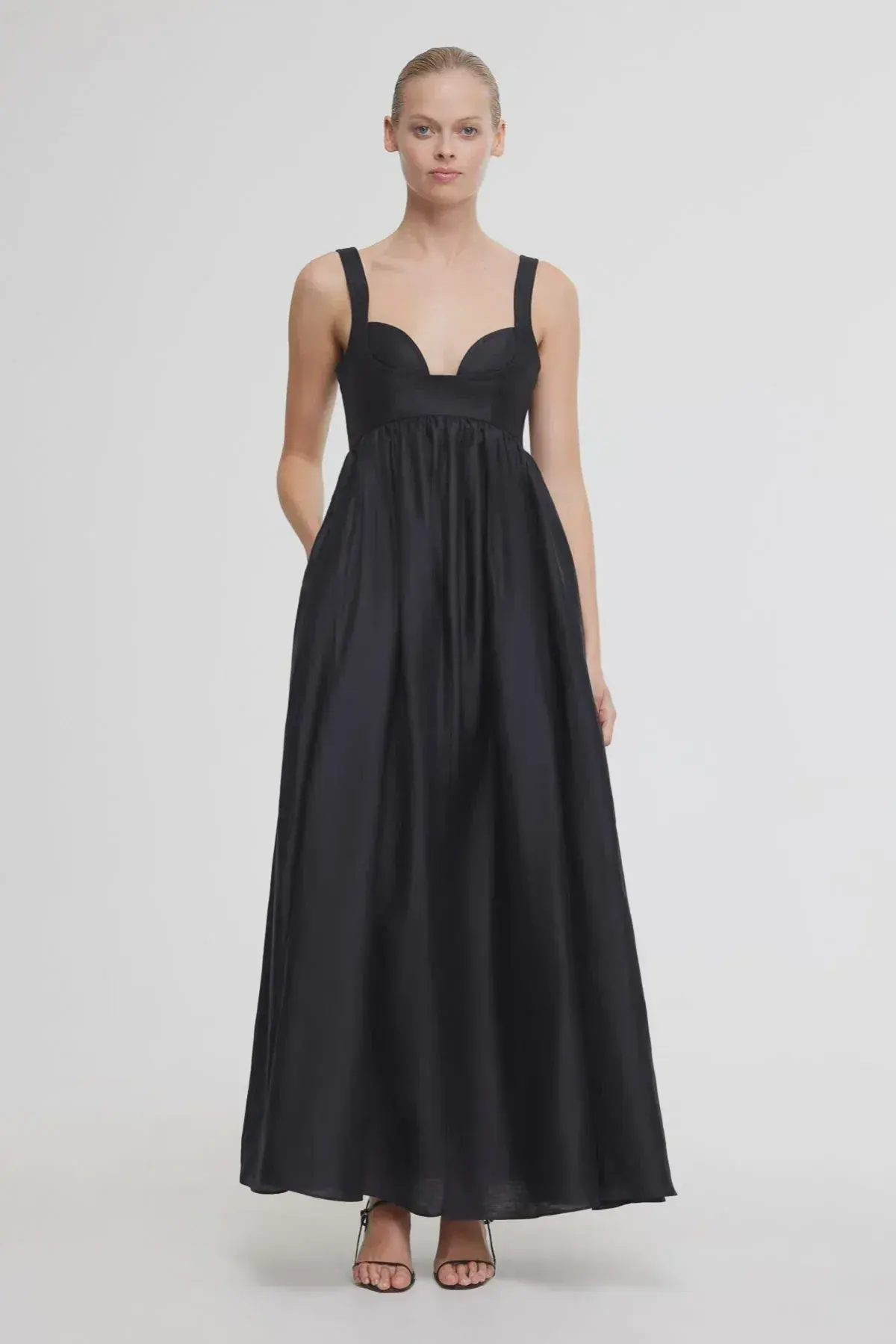 Acler Sandgate Midi Dress Black Size 8 - Image 1
