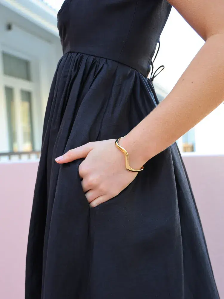 Acler Sandgate Midi Dress Black Size 8 - Image 6