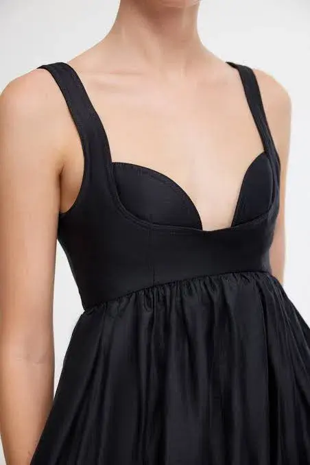 Acler Sandgate Midi Dress Black Size 8 - Image 3