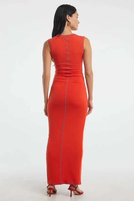 The Line By K Inez Dress Persimon Size 8 - Image 5