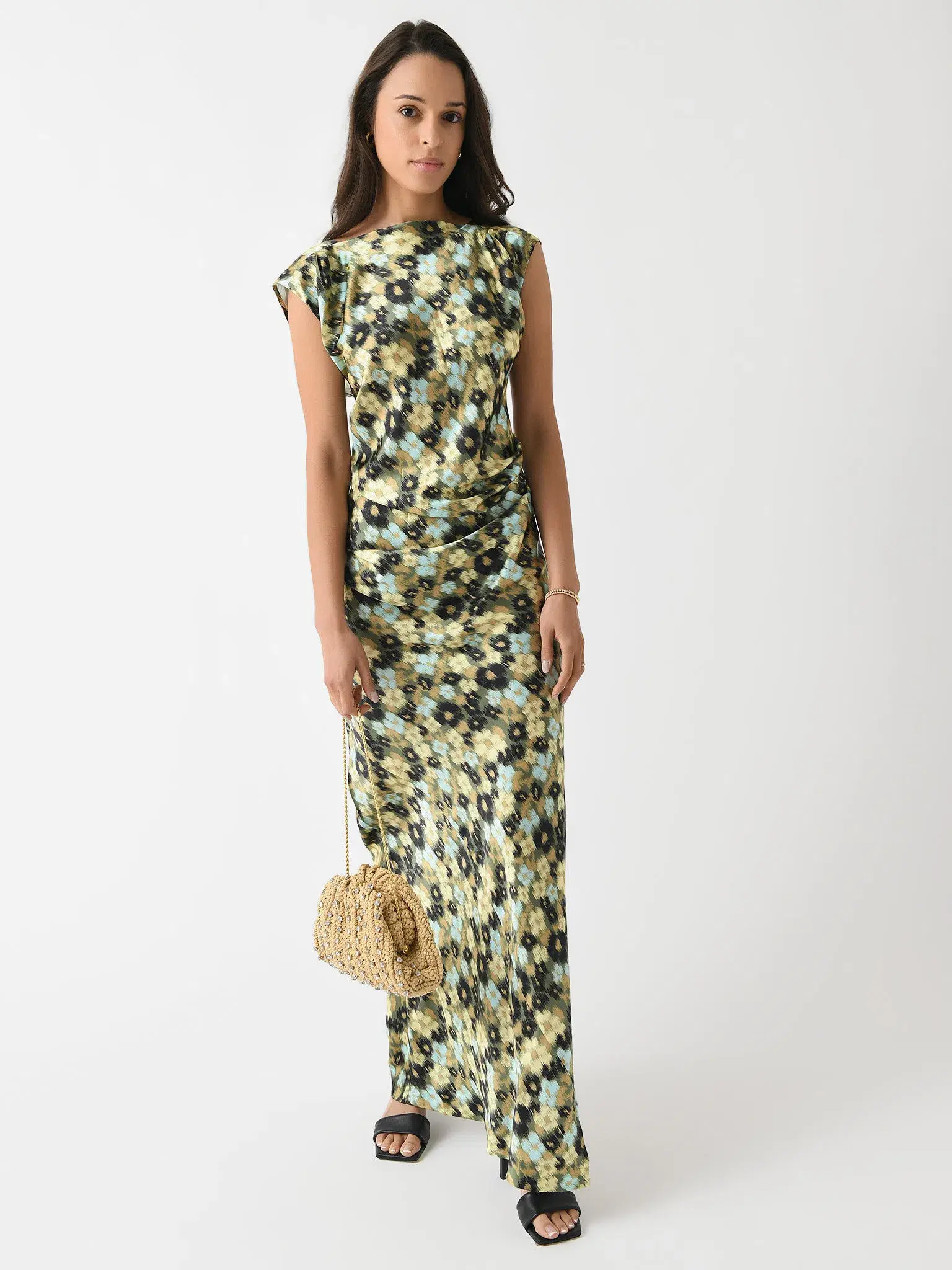Lee Matthews Bella Drape Dress Green Size 0/Au 6 - Image 1