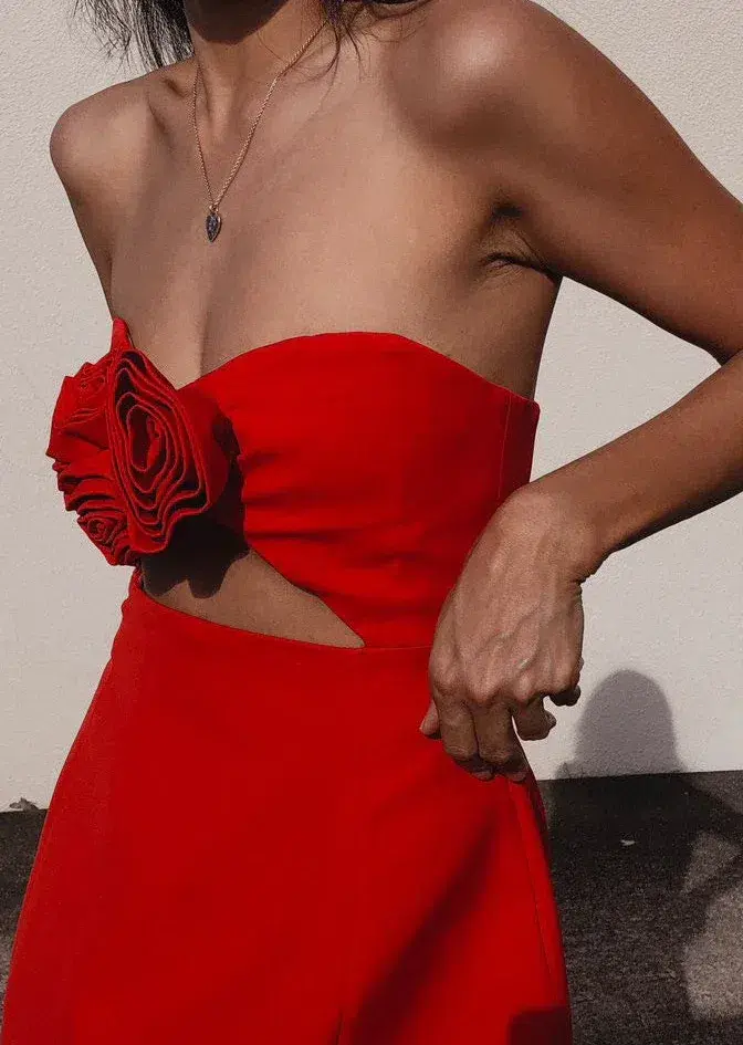 Yojani Boutique Valencia Mini Dress Red Size 12  - Image 2