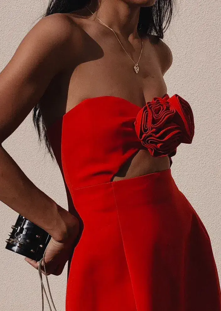 Yojani Boutique Valencia Mini Dress Red Size 12  - Image 3