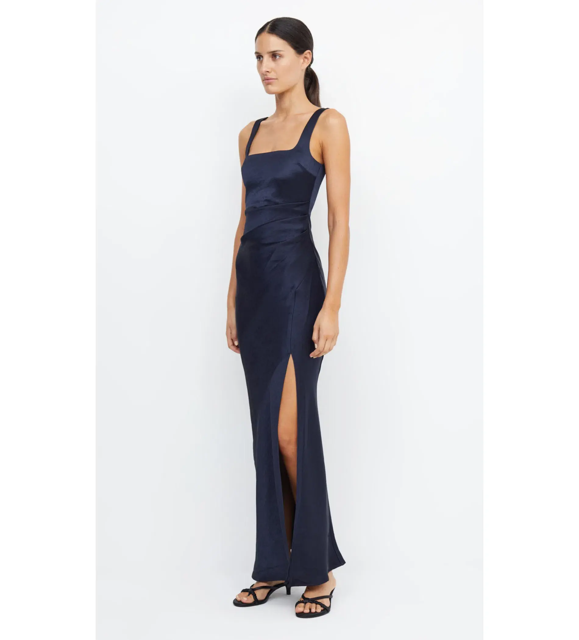 Bec & Bridge Dress The Dreamer Square Neck Dress Ink Size 8 - Image 3